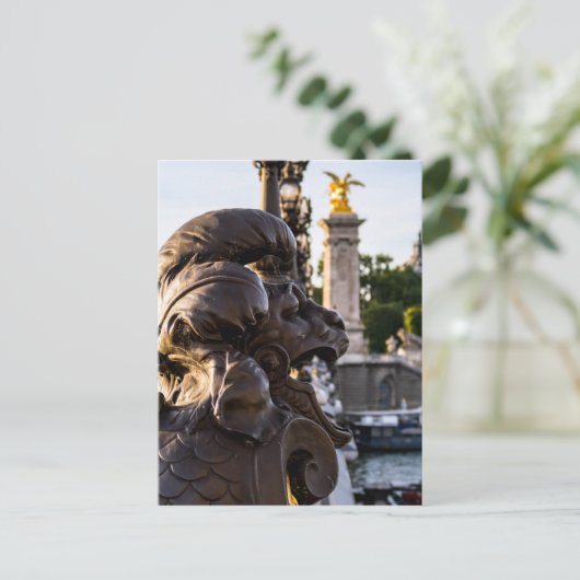 Pont Alexandre lll bridge - Paris, Frankreich Postkarte (Stehend Vorderseite)