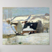 Pont-Aven unter dem Schnee | Paul Gauguin Poster (Vorne)
