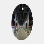 Pont de Bir-Hakeim in night - Paris, Frankreich Keramik Ornament (Rechts)