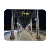 Pont de Bir-Hakeim in night - Paris, Frankreich Magnet (Horizontal)