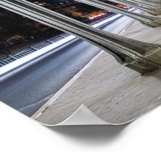 Pont de Bir-Hakeim in night - Paris, Frankreich Poster (Ecke)