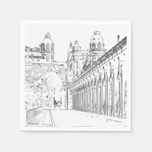 Pont de Bir-Hakeim - Paris, Frankreich Serviette