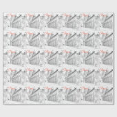 Pont de Bir-Hakeim über Seine - Paris, Frankreich Geschenkpapier (Flach)