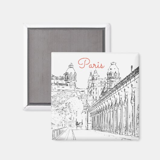 Pont de Bir-Hakeim über Seine - Paris, Frankreich Magnet (Vorderseite/Rückseite)