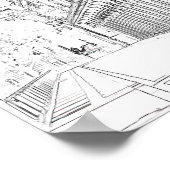 Pont de Bir-Hakeim über Seine - Paris, Frankreich Poster (Ecke)