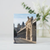 Pont de Bir-Hakeim über Seine - Paris, Frankreich Postkarte (Stehend Vorderseite)