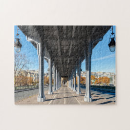 Pont de Bir-Hakeim über Seine - Paris, Frankreich Puzzle