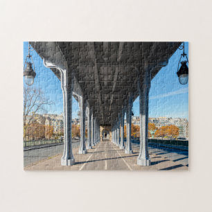 Pont de Bir-Hakeim über Seine - Paris, Frankreich Puzzle
