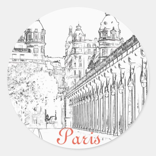 Pont de Bir-Hakeim über Seine - Paris, Frankreich Runder Aufkleber (Vorderseite)
