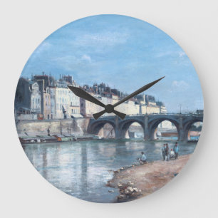 Pont de la Tournelle in Paris von Stanislas Lépine Große Wanduhr