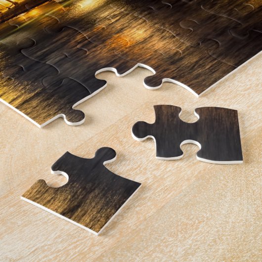 Pont des Arts at Nightfall - Paris, Frankreich Puzzle (Seite)