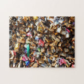 Pont des Arts Liebe Locks Paris. Jigsaw Puzzle (Horizontal)