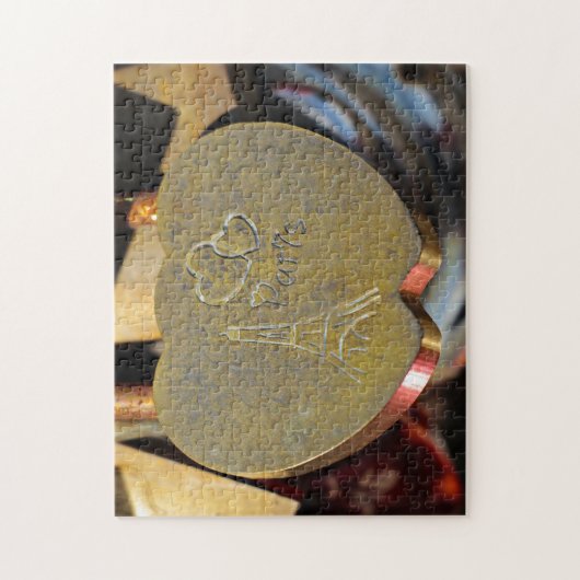 Pont des Arts Liebe Locks Paris. Puzzle (Vertikal)