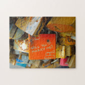 Pont des Arts Liebe Locks Paris. Puzzle (Horizontal)