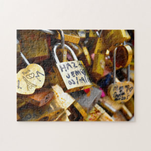 Pont des Arts Liebesschlösser Paris. Puzzle