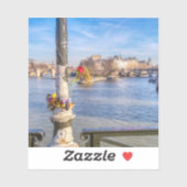 Pont des Arts on Valentine - Paris Aufkleber (Blatt)