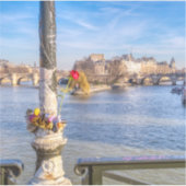 Pont des Arts on Valentine - Paris Aufkleber (Vorderseite)
