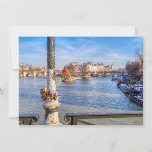 Pont des Arts on Valentine - Paris Einladung