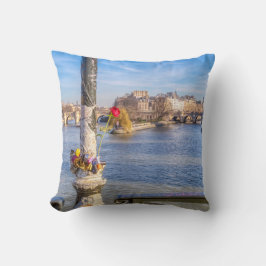 Pont des Arts on Valentine - Paris Kissen