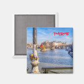 Pont des Arts on Valentine - Paris Magnet (Vorderseite/Rückseite)