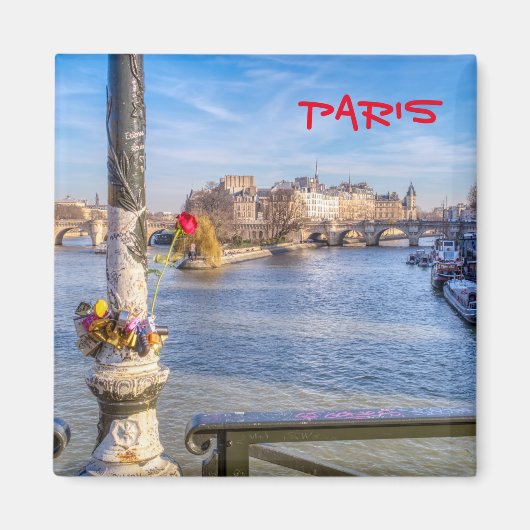 Pont des Arts on Valentine - Paris Magnet (Vorne)