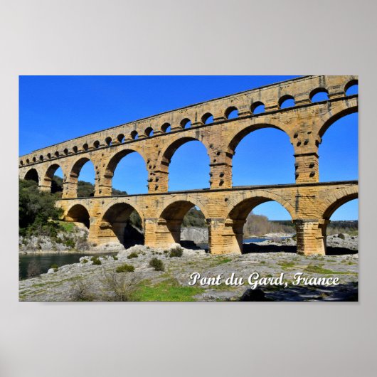 Pont du Gard Bridge France Foto 97 Poster (Vorne)
