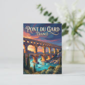 Pont du Gard Frankreich Postkarte (Stehend Vorderseite)