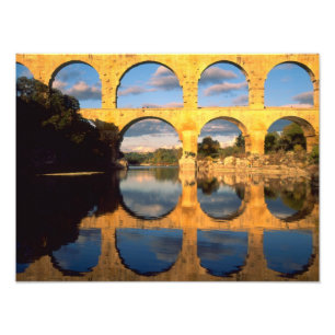 Pont du Gard, Gardon River, Gard, Languedoc Fotodruck