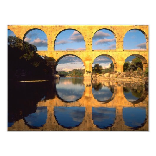 Pont du Gard, Gardon River, Gard, Languedoc Fotodruck (Vorne)