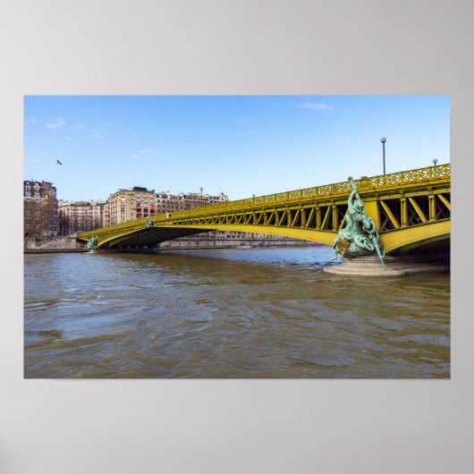 Pont Mirabeau über die Seine - Paris Frankreich. Poster (Vorne)