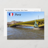 Pont Mirabeau über Seine - Paris Postkarte (Vorne/Hinten)