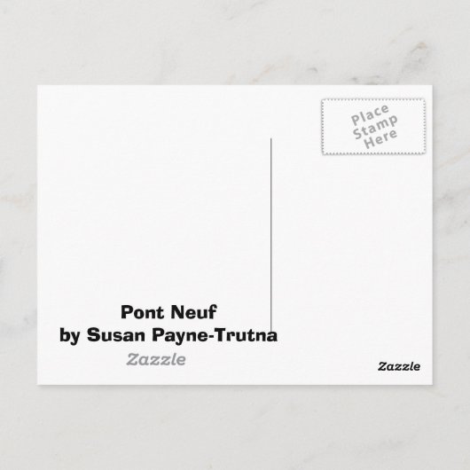 Pont Neu Postkarte (Rückseite)