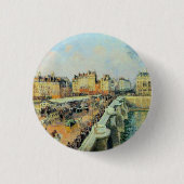 Pont Neuf, Nachmittag, Sonnenlicht Camille Pissarr Button (Vorderseite)