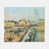 Pont Neuf, Nachmittag, Sonnenlicht Camille Pissarr Fleecedecke (Vorderseite (Horizontal))