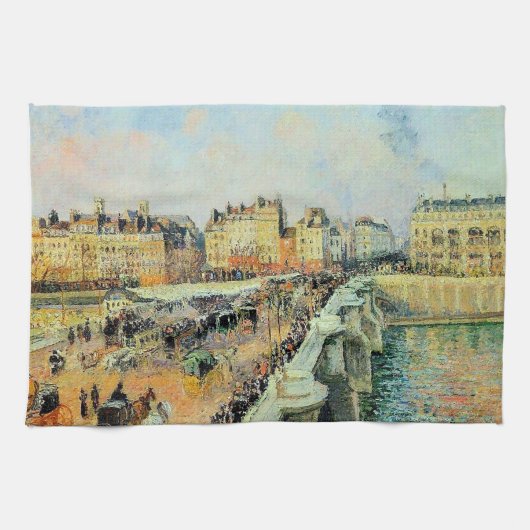 Pont Neuf, Nachmittag, Sonnenlicht Camille Pissarr Geschirrtuch (Horizontal)
