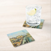 Pont Neuf, Nachmittag, Sonnenlicht Camille Pissarr Rechteckiger Pappuntersetzer (Vor Ort)