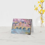 Pont Neuf: PARIS Notecard Karte (Gelbe Blume)