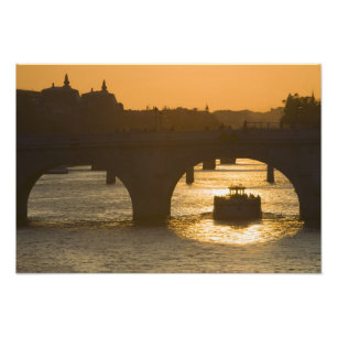 Pont Neuf, Seine, Sonnenuntergang, Paris, Frankrei Fotodruck