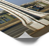 Pont of Bir Hakeim in Paris Poster (Ecke)