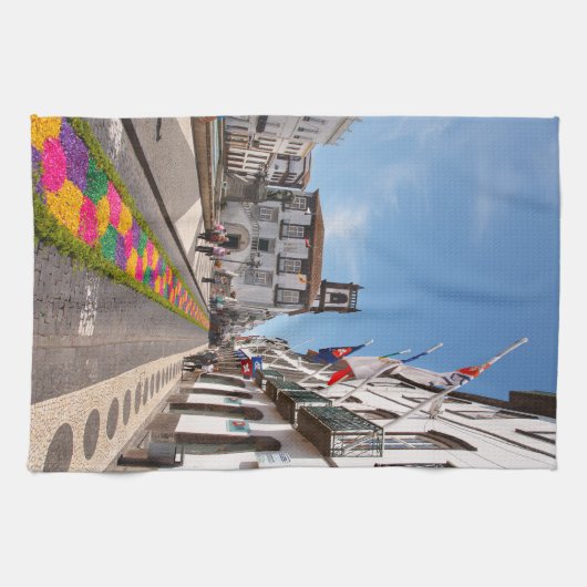 Ponta Delgada, Azoren Geschirrtuch (Horizontal)