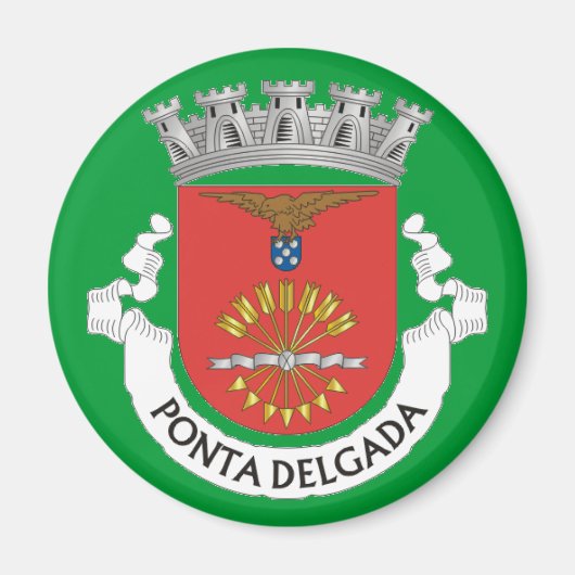 Ponta Delgada* Azoren Kühlschrank Magnet (Vorne)