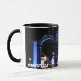 Ponta Delgada Stadt versieht Tasse mit einem