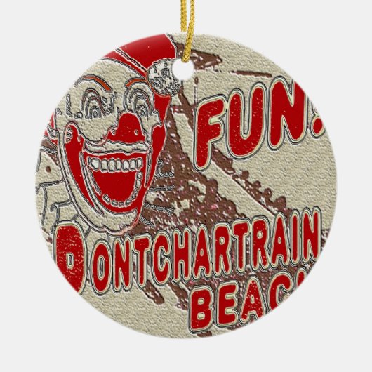Pontchartrain Beach Clown Keramikornament (Vorne)