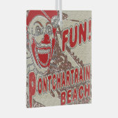 Pontchartrain Beach Clown Ornament Aus Glas (Vorderseite Rechts)