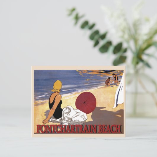 Pontchartrain Beach Familienbad Postkarte (Stehend Vorderseite)