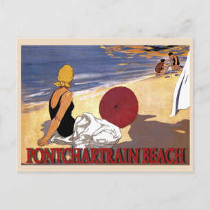 Pontchartrain Beach Familienbadestrand Postkarte