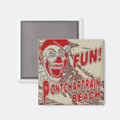 Pontchartrain Beach Fun Clown Magnet (Vorderseite/Rückseite)