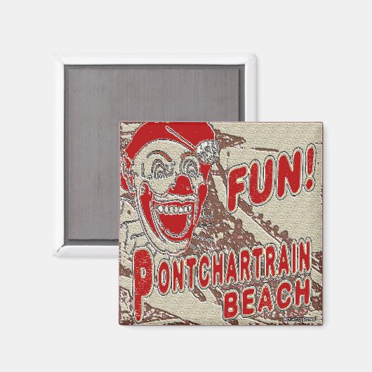 Pontchartrain Beach Fun Clown Magnet (Vorderseite/Rückseite)