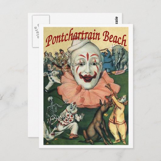 Pontchartrain Beach Poster Postkarte (Vorne/Hinten)