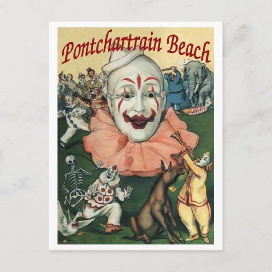 Pontchartrain Beach Poster Postkarte (Vorderseite)